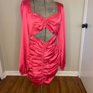 Hot pink dress